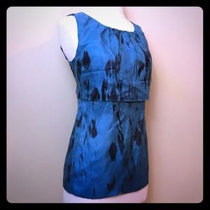 ❌SOLD❌ CABI blue silk sleeveless top flattering